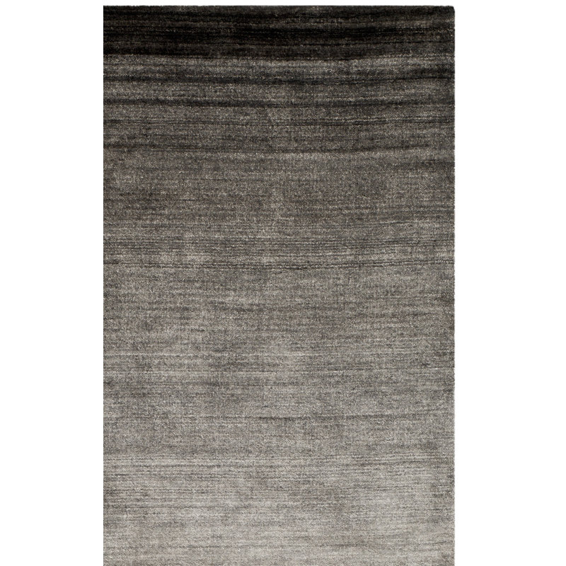 Tapis noir en coton Mcelroy, Rectangle 6 pi x 9 pi