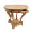 Wood Curved Legs Farmhouse Style Round Dining Table with Storage, Ideal for Compact Spaces and Rustic Decor-2029515672