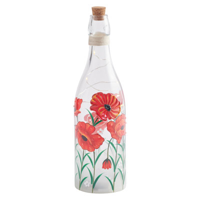11.8"H Royal Poppy Bottle Lighting
