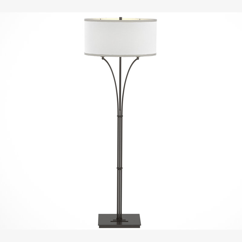 Formae 58" Floor Lamp, Natural Anna, Oil Rubbed Bronze