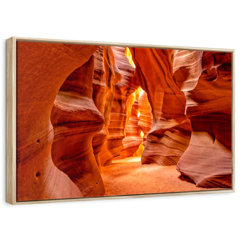 Canyon ensoleillé en Arizona, Cadre flottant en bois naturel, 25 po x 17 po