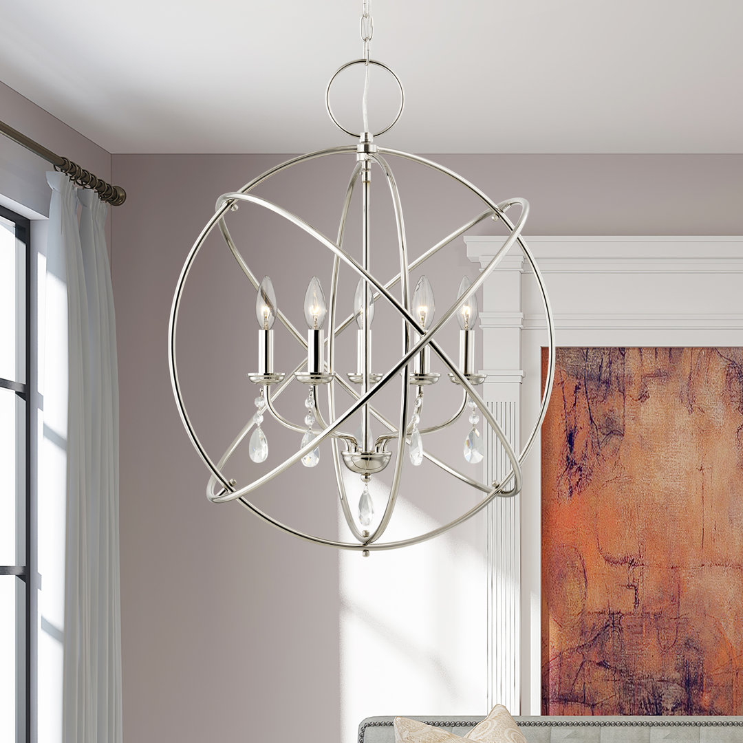 Auberta 5 - Light Dimmable Globe Chandelier Willa Arlo™ Interiors 