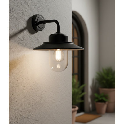 20cm H Outdoor Armed Sconce