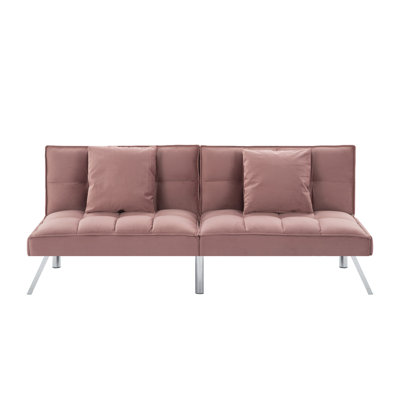 Futon Convertible Sofa Bed with Metal Legs