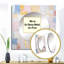 Timeless Moments en rose pastel, jaune et bleu - Miroir carré abstrait mural pour chambre à coucher-100983472