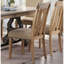 Ensemble de 2 chaises de salle à manger rembourrées en tissu avec garniture cloutée, érable