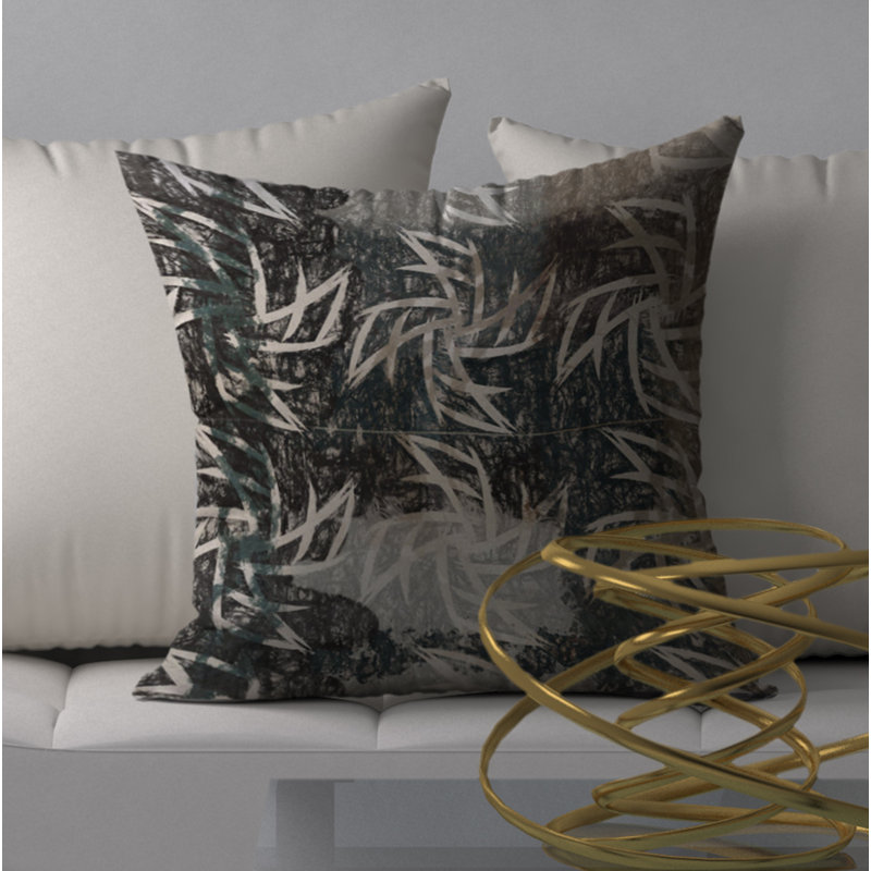 Abstract Throw Pillow, 24" H x 24" W