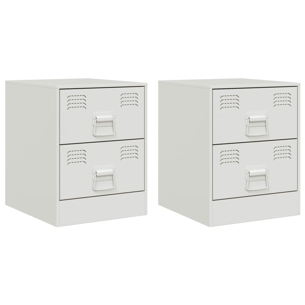 34.5cm W Steel Bedside Table