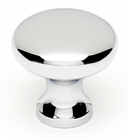 Mushroom Knob, Polished Chrome, 0.75" H x 0.75" W x 0.38" D