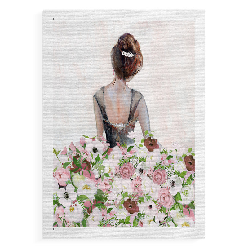 «Beautiful Floral Contemplation I», impression sur toile seulement - non encadrée, H 18 po x l 12 po