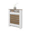 Couvercle de radiateur avec rangement, espace, économie de risque, chêne naturel et blanc