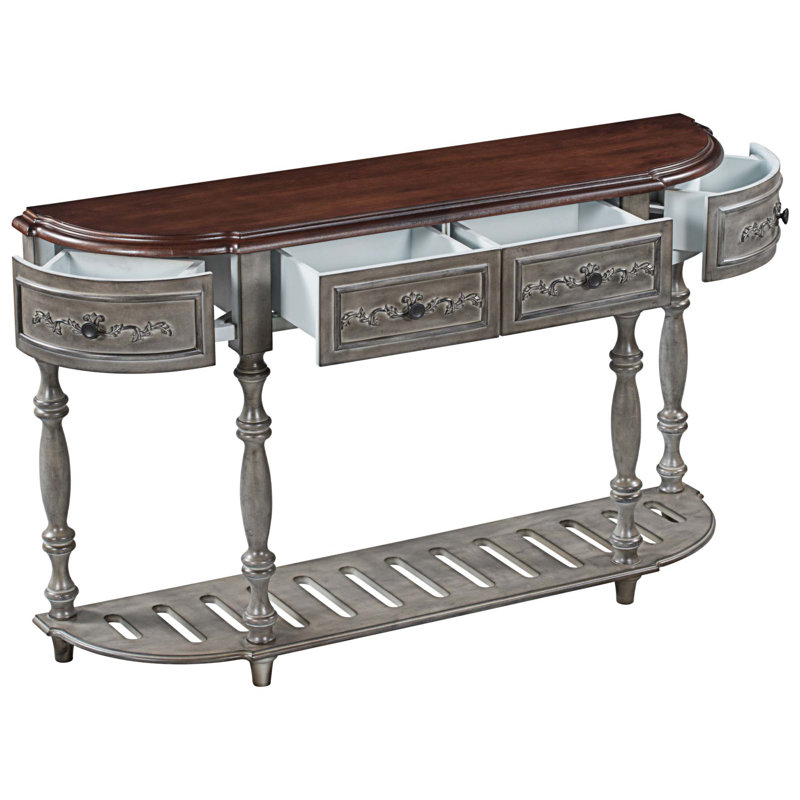 52'' Console Table, Antique Gray