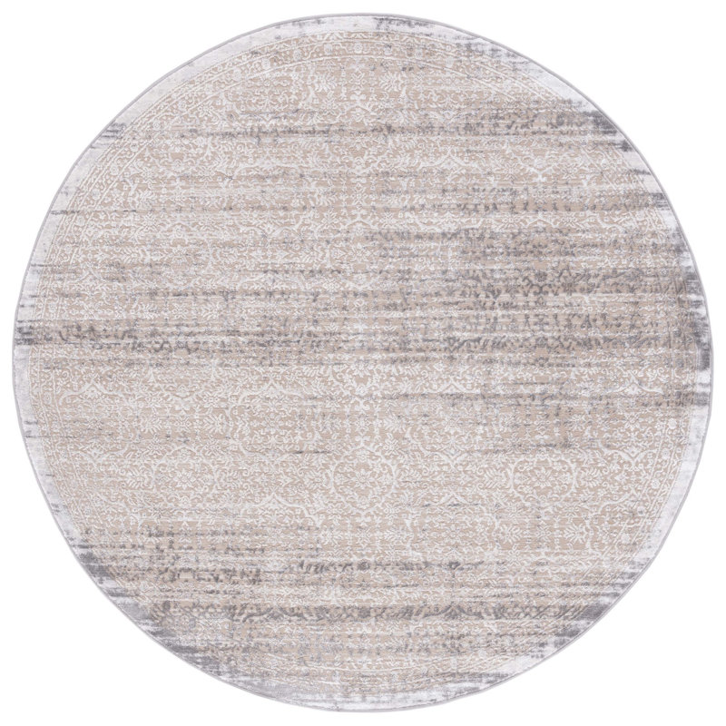 Amelia Performance Geometric Rug, Round 6'7"