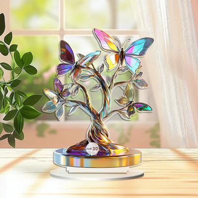 Colorful Tree Home Bedroom Study Desktop Ornament Assembly Prop Decoration