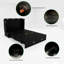 Grand lit escamotable noir avec matelas pliable