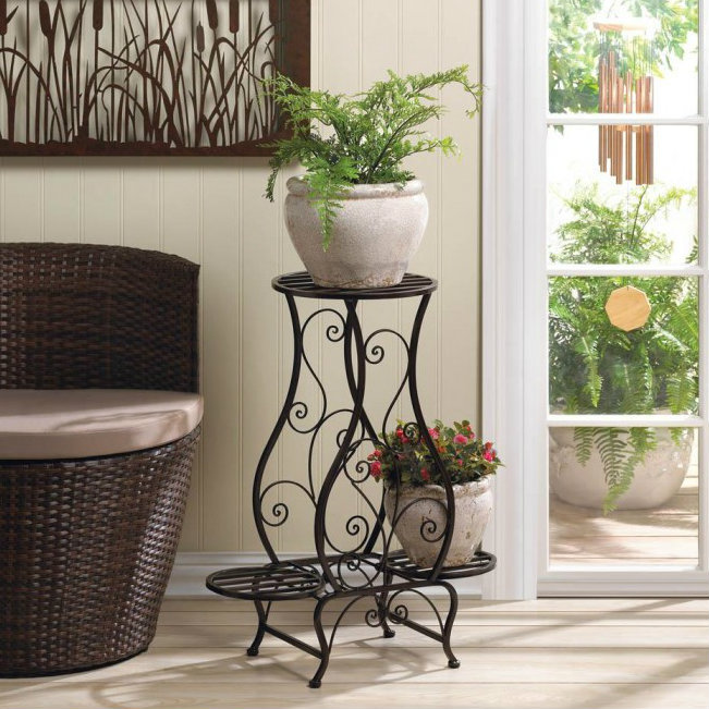 Costner Iron Plant Stand 2 Tier