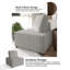 Ensemble de 2 chaises modulaires en velours beige-456356633
