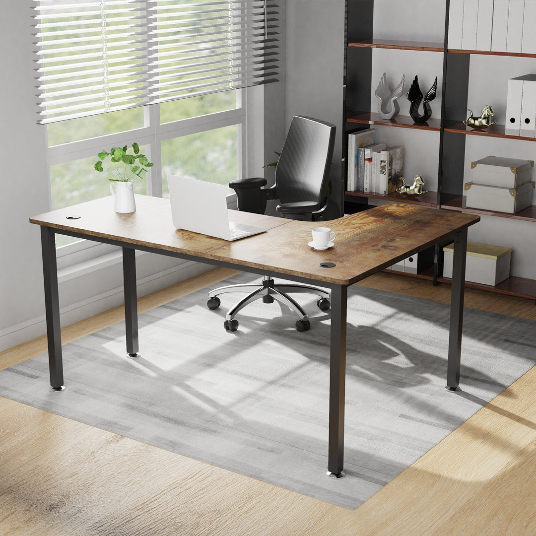 Adetomiwa 60'' L Shape Gaming Computer Desk With Free Large Mouse Pad For Home Office Wade Logan® Color 