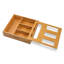 Organisateur de sac à fermeture à glissière en bambou pour tiroir de cuisine ou fixation murale, compatible avec des sacs de 1 gallon, de quart, de sandwich et de collation