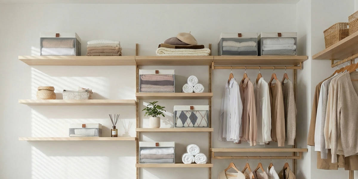 Rebrilliant Fabric Storage Bin set, Closet Decorative Baskets (Set of 3)