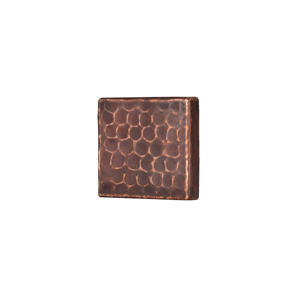 2" x 2" Hammered Copper Tile Premier Copper Products