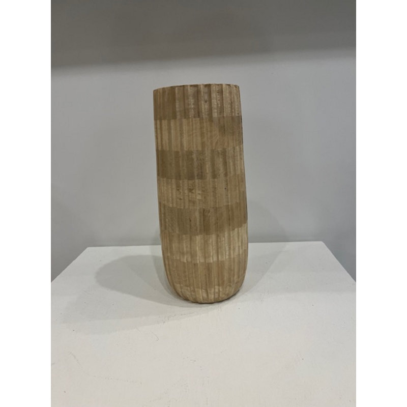 Vase en bois de manguier Garabet Sun