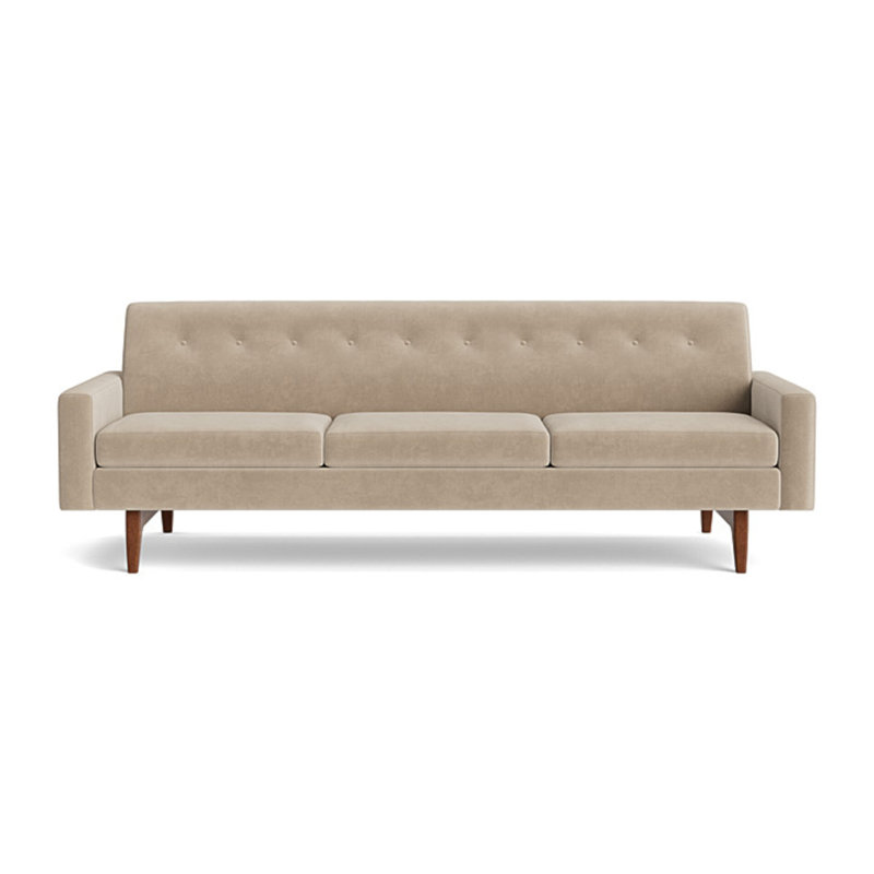 Tyler Sofa (95"), Velvet - Beige