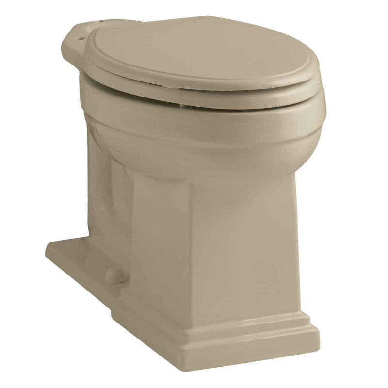 Toilette allongée à hauteur de confort treTaie décorative, Sable mexicain