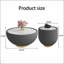 Luxurious Light Marble Top Cup Shape Leather Coffee Table For Modern Living Room Decor-629186321