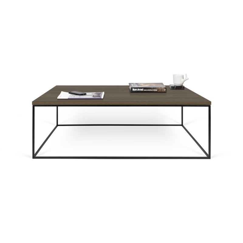 Linkous Solid Coffee Table, Black, Walnut