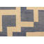 Tapis géométrique bleu / beige en laine noué à la main 4 pi 9 po x 6 pi 5 po Montijo