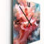 Horloge murale moderne bleue et rose clair - formes abstraites-99637147