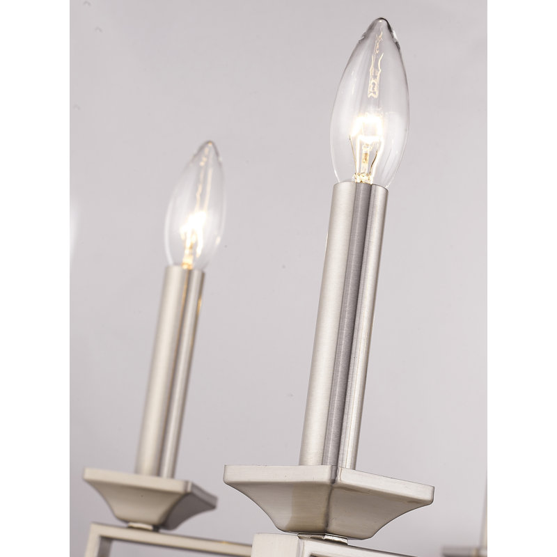Dedham 6 - Light Steel Dimmable Chandelier, Brushed Nickel