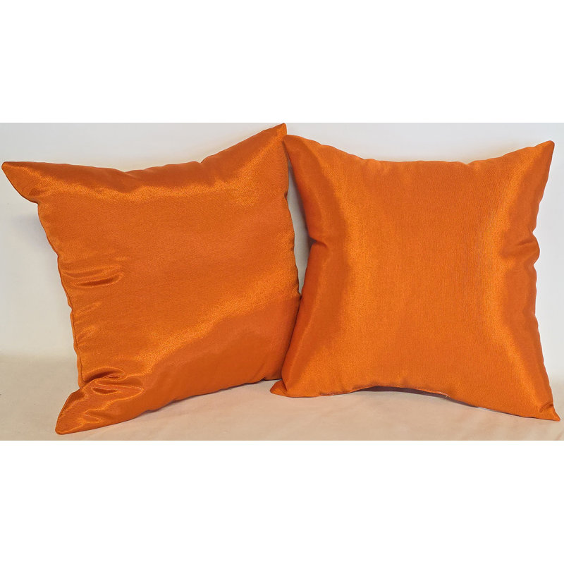 Ensemble de 2 petits coussins 12 x 12 Gleaming, Orange