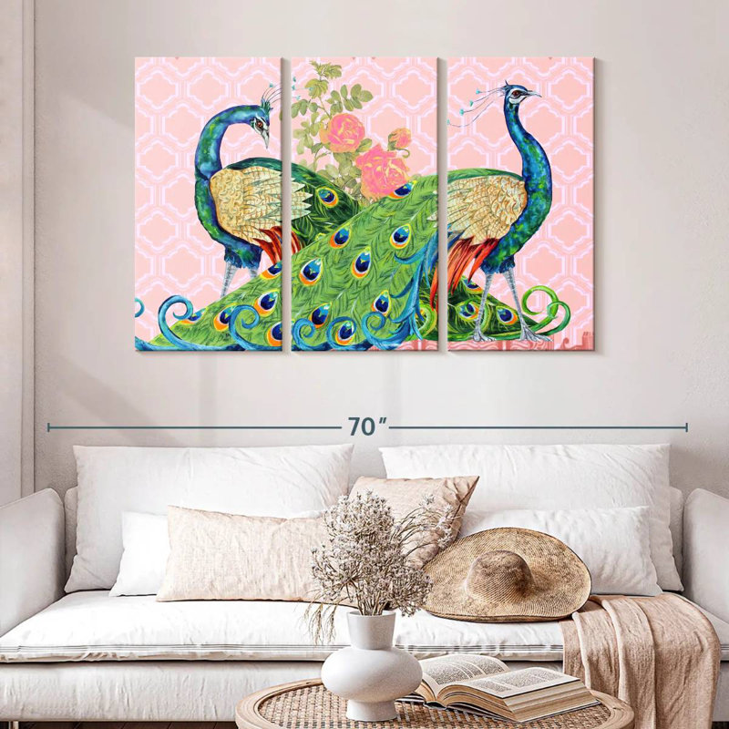 Brampt Peacock Parade, 32" H x 50" W