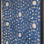 Abstrait art mural bleu foncé en papier-mâché