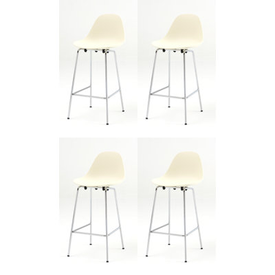 Tabouret de comptoir TA - Noir - Base noire
