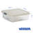 Wham Clip 13.2L Square Plastic Storage Boxes with Secure Clip Lock Lids. L:39.5 x W:39.5 x H:12cm Clear/Stone/Slate Grey-675530036