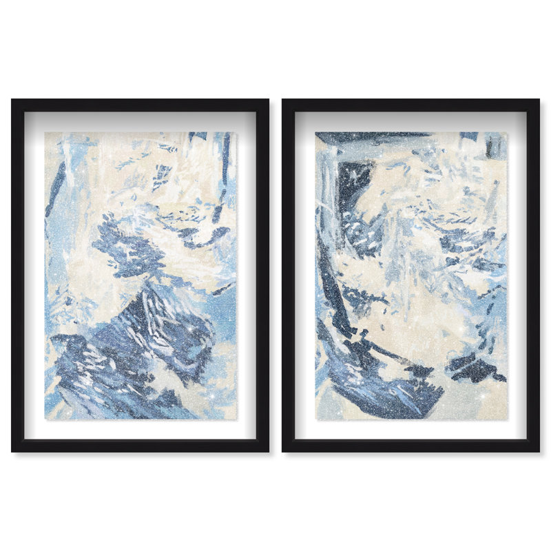 Coastal Feel Set Set by Oliver Gal, 21.5"H x 31.5"W, Black Shadowbox