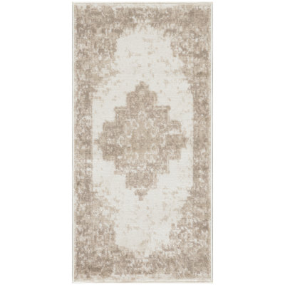 Burnie Oriental Ivory/Beige Area Rug