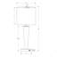 Lighting, ensemble de 2, lampe de table, port USB inclus, métal noir, abat-jour ivoire / crème, 24 po