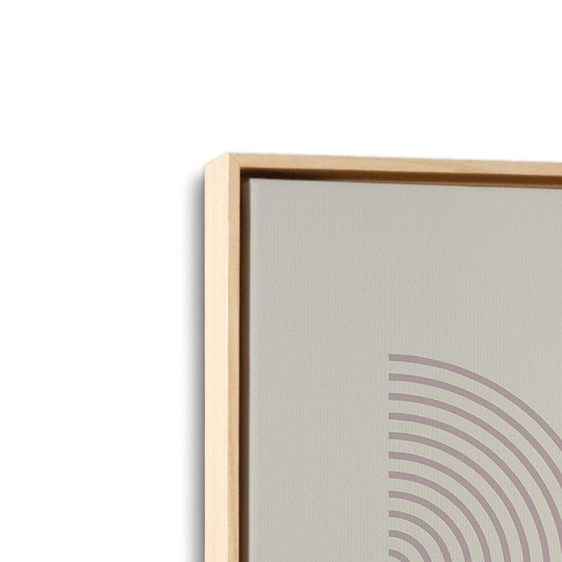 «Bauhaus Flow and Composition» en taupe I, ensemble de 2, H 31 po x l 42 po, Cadre américain en érable flottant