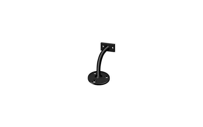 Deltana HRC175U3 Handrail Brackets, 3-1/4" Projection Light Duty in Polished Brass, 76" H x 41" W x 41" D, Black