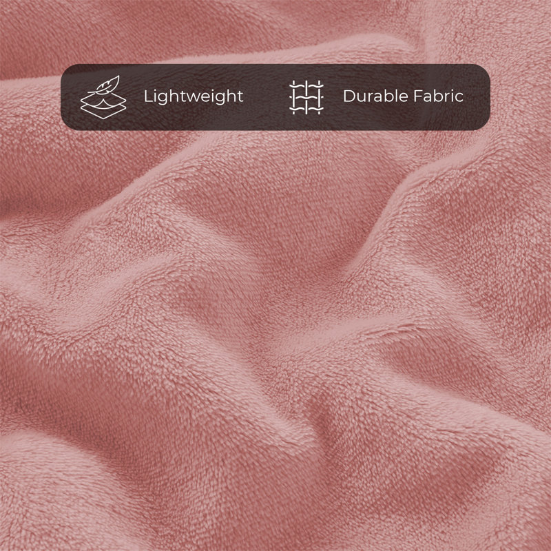 Faux Fur Reversible Fleece Throw Blanket – Soft & Cozy, Single (3'), Pink