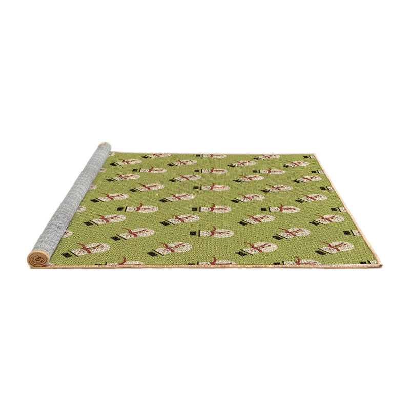 Tapis carré brun tissé à la machine 7 pi x 7 pi