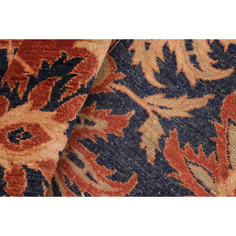 Tapis oriental noir / rouge en laine noué à la main 8 pi x 9 pi 1 po Dorn