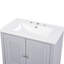 Meuble-lavabo de 30 po avec lavabo style rétro, espace de rangement multifonctionnel, tablette de porte, porte à fermeture en douceur, -109906689