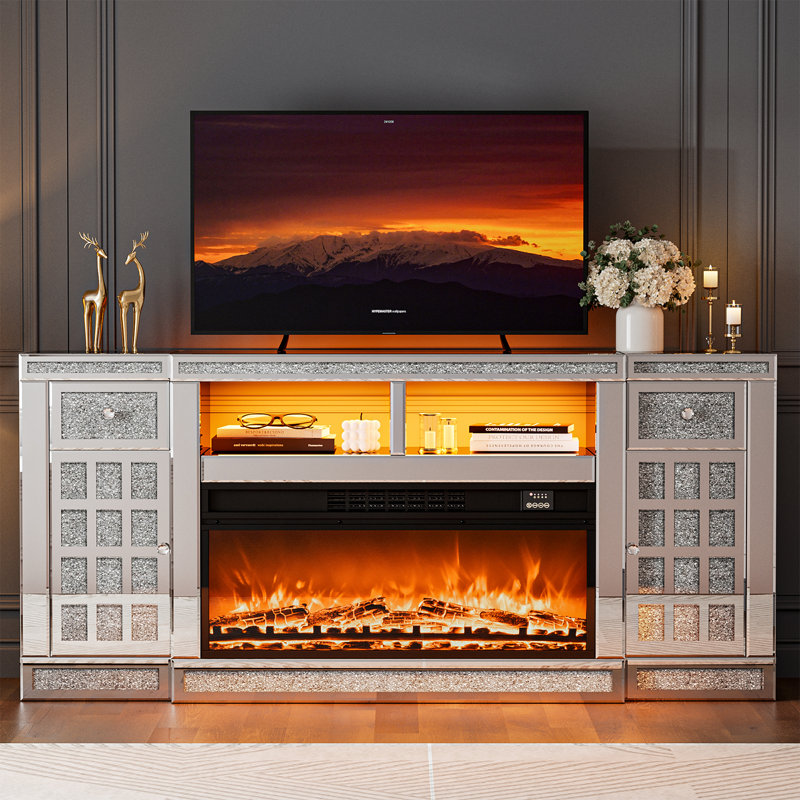Meuble télé avec miroir Silver