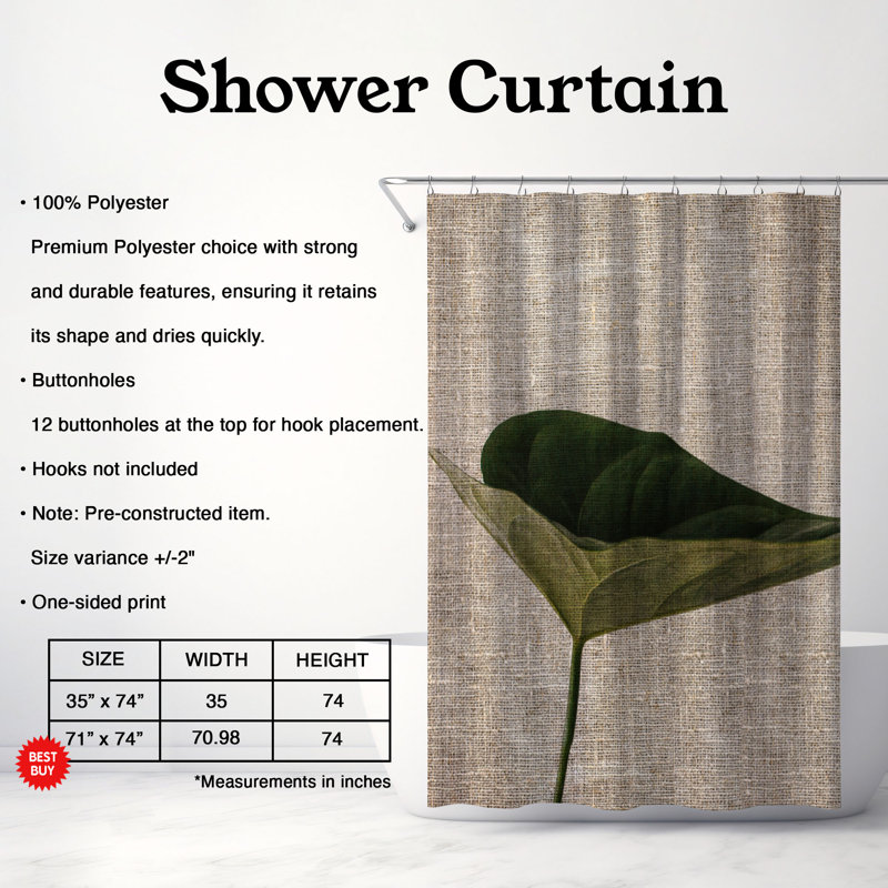 Rideau de douche Forston, H 74 po x l 71 po