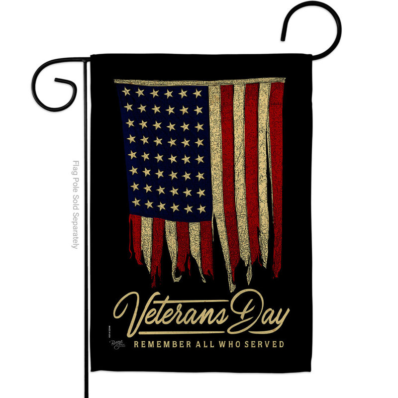 Double Sided 18.5'' H x 13'' W Polyester Independence Day Garden Flag